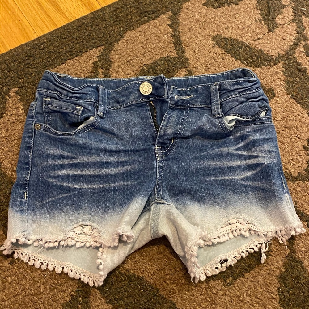 Ombré jean shorts